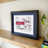 Custom Float Mounted Restaurant Illustration