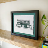 Custom Float Mounted Restaurant Illustration