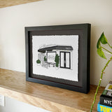 Custom Float Mounted Restaurant Illustration