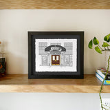 Custom Float Mounted Restaurant Illustration