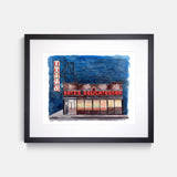 Katz's Deli Watercolor Print New York City