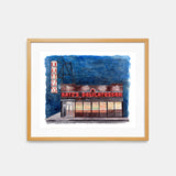Katz's Deli Watercolor Print New York City