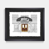 Custom Float Mounted Restaurant Illustration