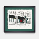 Custom Float Mounted Restaurant Illustration