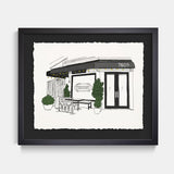 Custom Float Mounted Restaurant Illustration