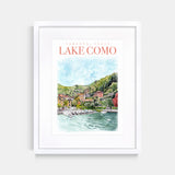 Lake Como Varenna Italy Watercolor Print