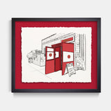 Custom Float Mounted Restaurant Illustration