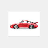 1997 Porsche 911 Red Print