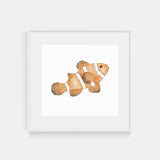 Clownfish Watercolor Print