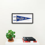 Brooklyn Dodgers Pennant Illustration Print With Black Frame