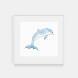 Dolphin Watercolor Print