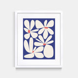 Flower Abstract Art Print Thomas Heinz White Frame