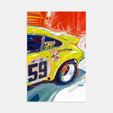 GT Racer Porsche 911 Illustration Print by Stephen Selzler
