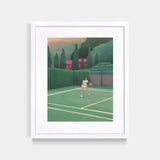 Hotel Il Pellicano Tennis Court Art Print White Frame