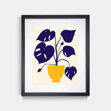 Monstera Art Print Black Frame By Jordan Lee