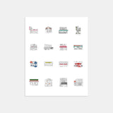 NYC Restaurant Collage Illustration Art Print