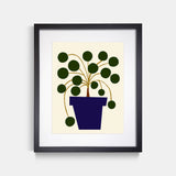 Pilea Art Print Black Frame By Jordan Lee