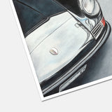 1970 Porsche 911S Steve McQueen Hand Drawn Illustration Print