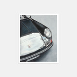 1970 Porsche 911S Steve McQueen Hand Drawn Illustration Print