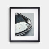 1970 Porsche 911S Steve McQueen Hand Drawn Illustration Print Black Frame