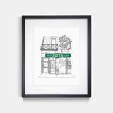 Prince St Pizza Art Print