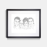 Jerry Elaine George Kramer Illustration Print