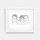 Jerry Elaine George Kramer Illustration Print