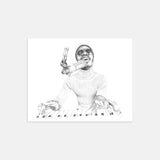 Stevie Wonder Hand Drawn Illustration in Recording Studio Print Only