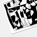 Abstract art line drawing illustration print by Yada Studio