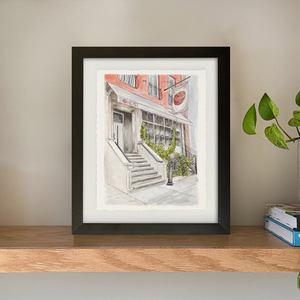Bond St. Watercolor Framed Print