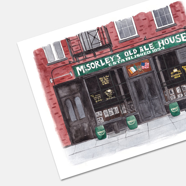 McSorley's Old Ale House Watercolor Art Print