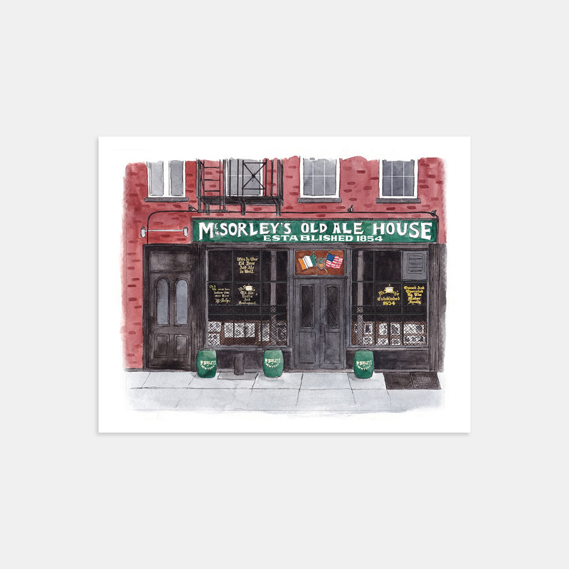 McSorley's Old Ale House Watercolor Art Print
