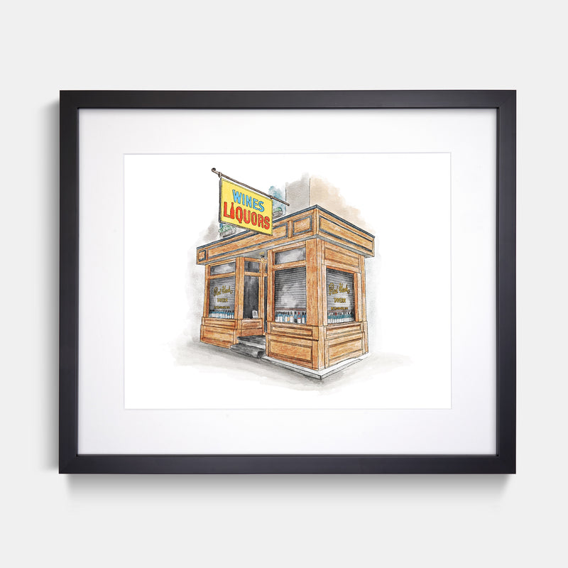 Red Hook Tavern Watercolor Art Print