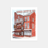 Union Oyster House Boston Watercolor Print