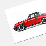 1984 Porsche 911 Targa Red Print