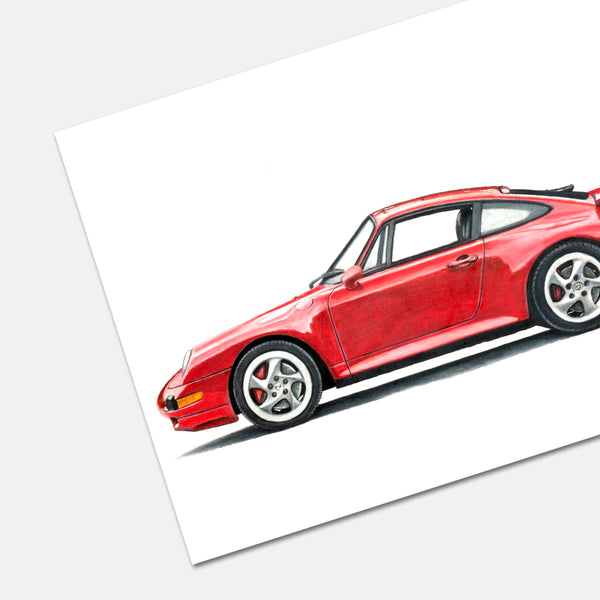 1997 Porsche 911 Red Print