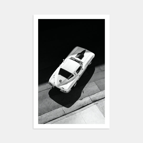 Corvette B&W Print