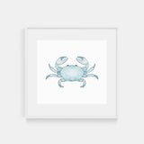 Blue Crab Watercolor Print
