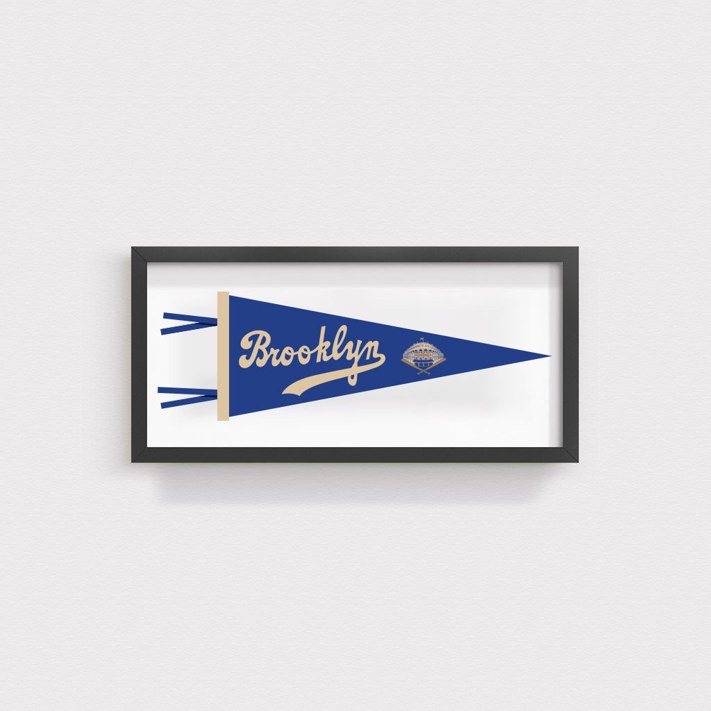 Brooklyn Dodgers Baseball Pennant Memorabilia Art Print – Prospect ...