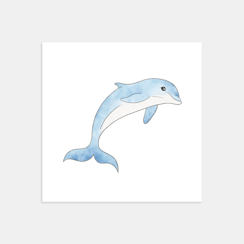 Dolphin Watercolor Print