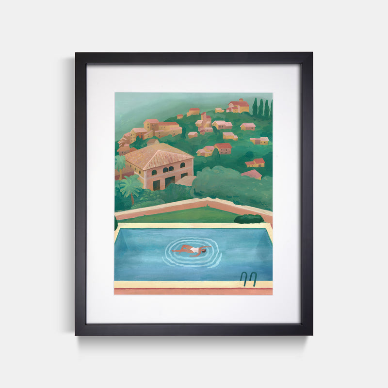 Mallorca Swimming Pool Painting Print