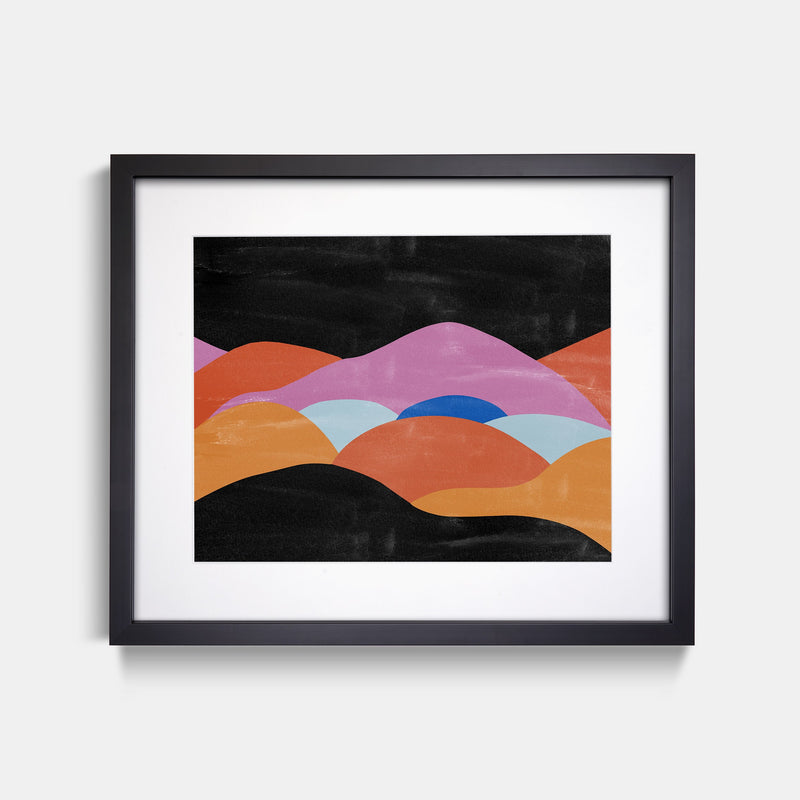 Montagne Abstract Shapes Art Framed Print