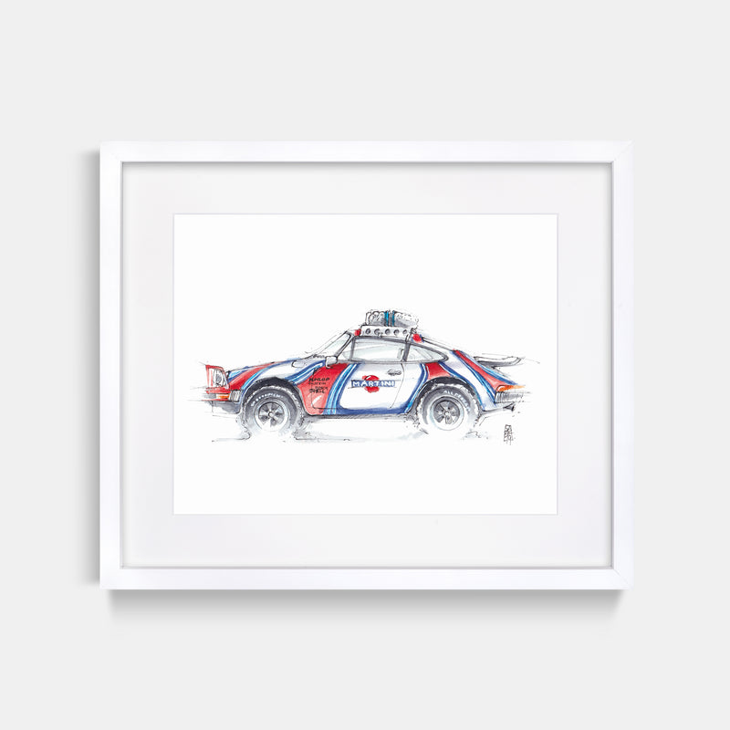 Porsche Martini Art Print by Stefan Saak