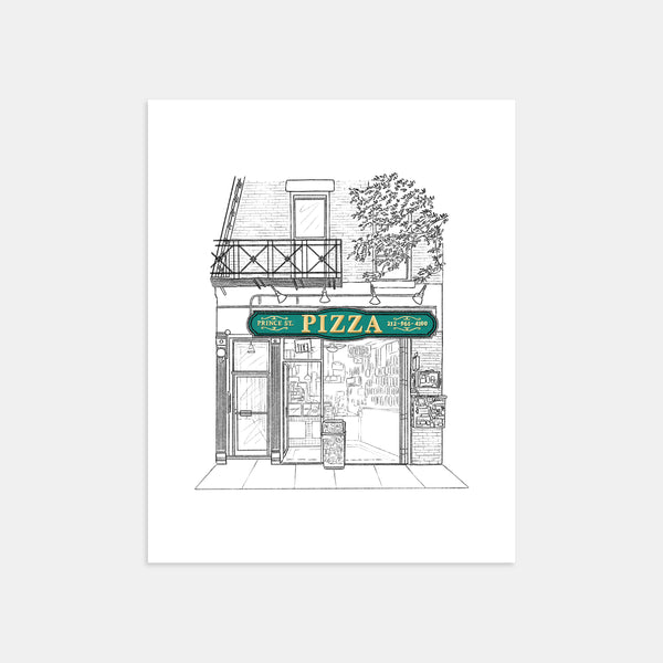 Prince St Pizza Art Print