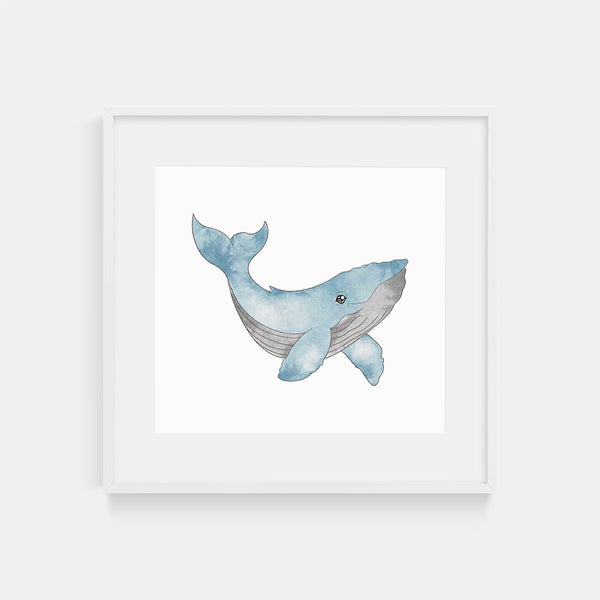 Humpback Whale Watercolor Print